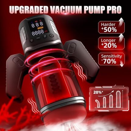 AiFans AI Male Masturbator Male Sex Toys software interaction - 5 in 1 Sex Toys for Men with 7 Vibrating & 7 Thrusting & 7 Sucking Modes, Penis Pump with LCD Disdaly, Holder mini Pocket Pussy